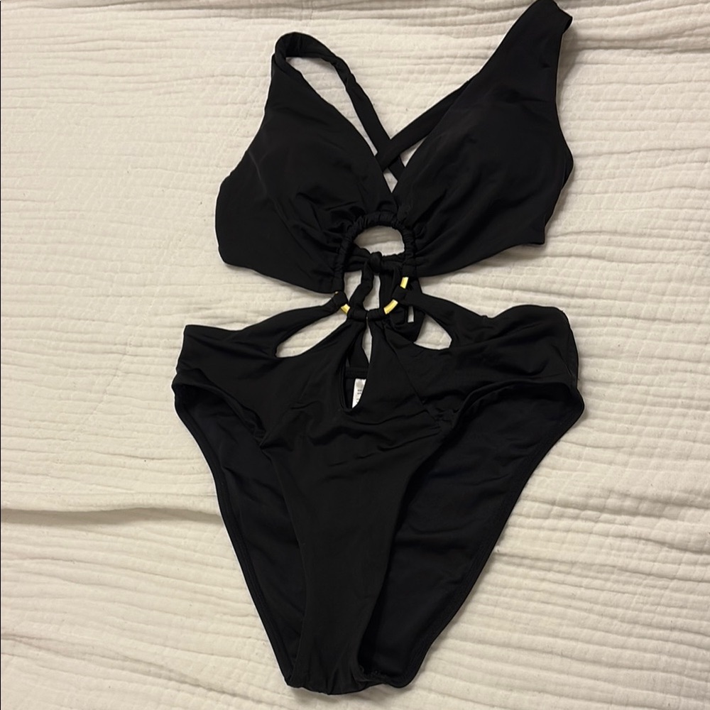 BCBGMaxAzria Black One Piece Swimsuit